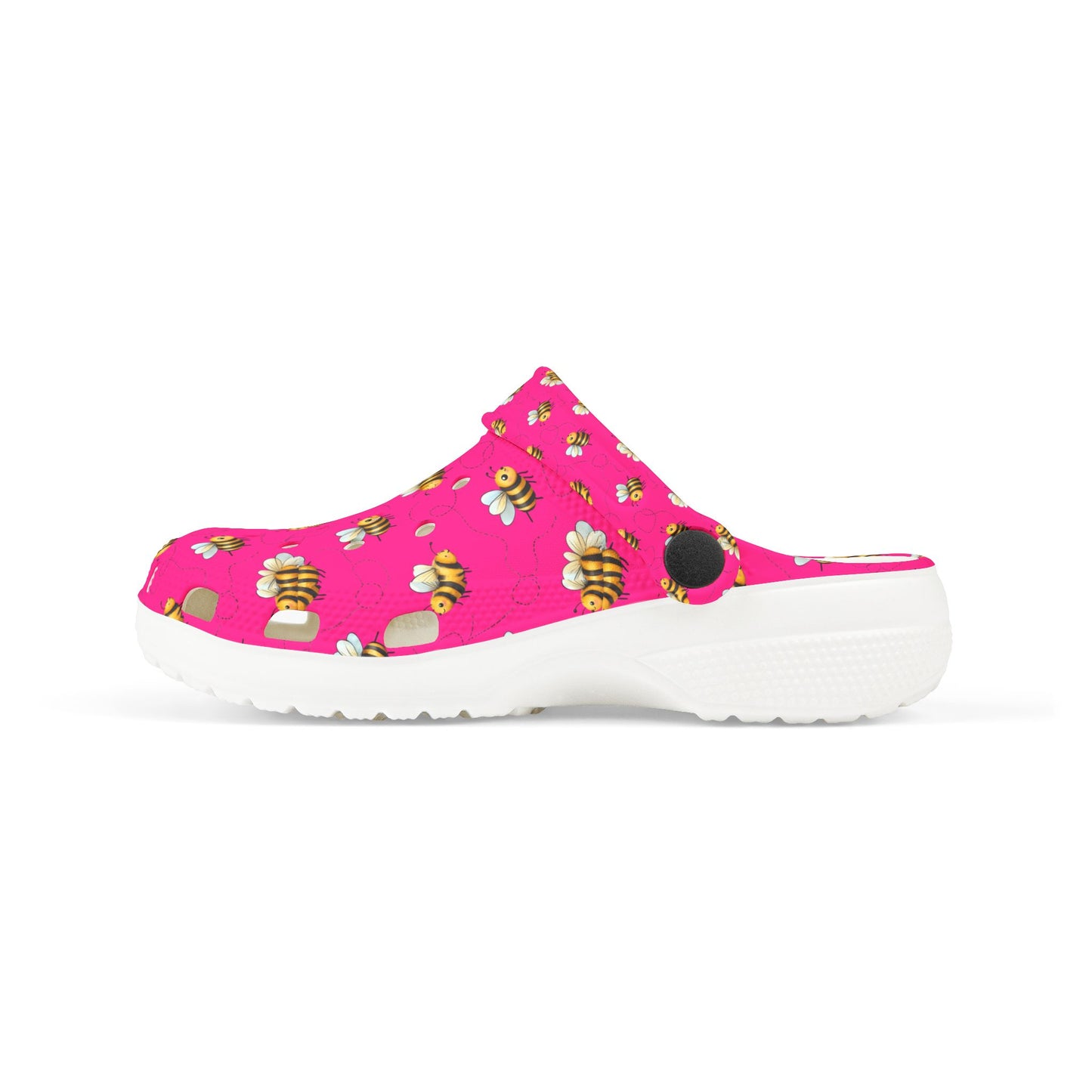 Kids' Floral Bee Clogs - Fun Summer Slip-On, Gardening Shoes, Outdoor Play Footwear, Gift for Kids, Toddler Clogs
