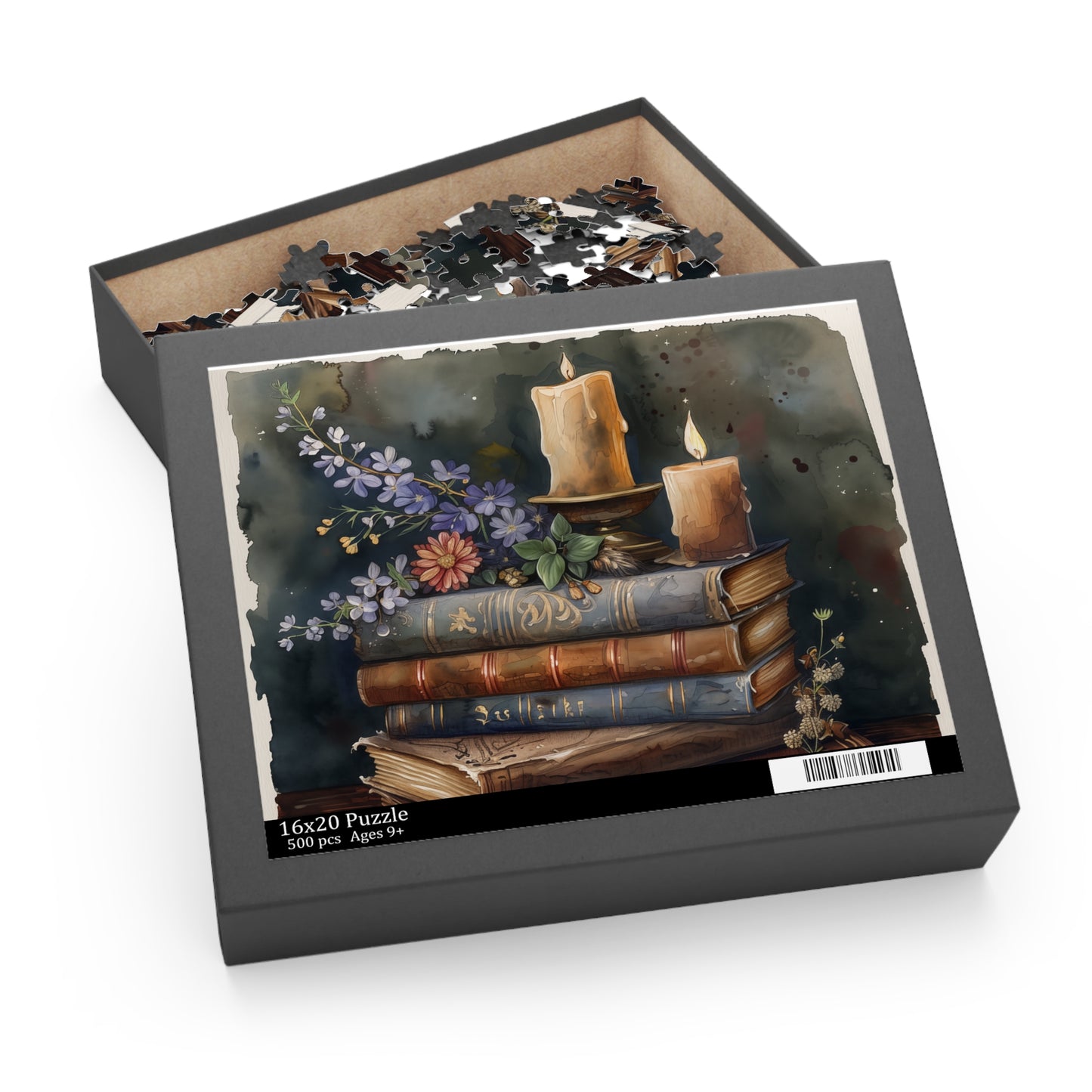 Cozy Candlelit Books Puzzle - Perfect Gift for Book Lovers, Family Activity, Home Decor, Relaxation, Fun Challenges