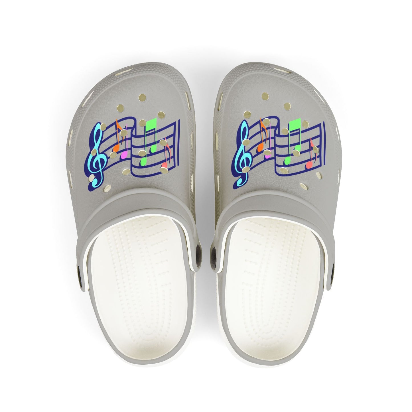 Musical Notes Kid's Clogs - Fun, Easy Slip-On Foam Shoes for Kids, Perfect for Summer, Beach, Play, Gifts, Holidays