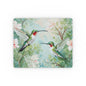 Hummingbird Garden Rectangular Mouse Pad — Floral Wildlife Desk Mat
