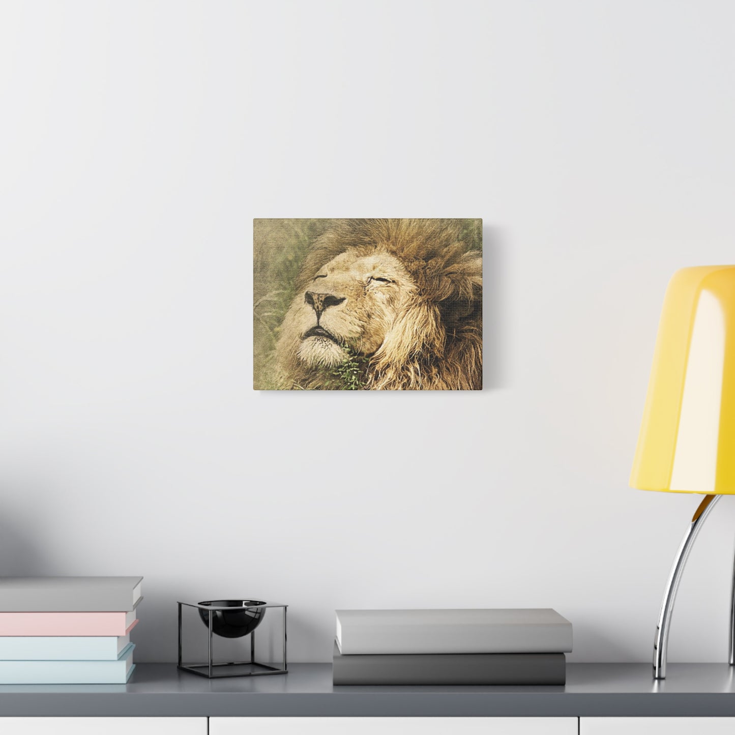 Lion Portrait Matte Canvas Print — Stretched 1.25" Wall Art
