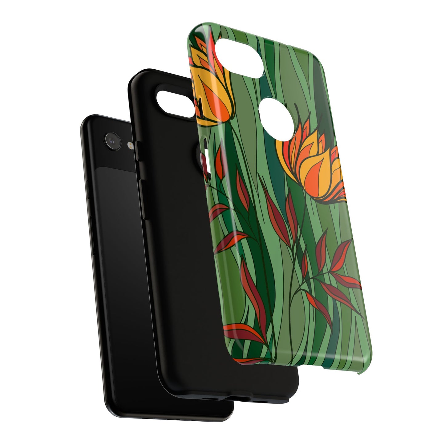 Vibrant Floral Phone Case, Nature-Inspired Tough Case, Eco-Friendly Cover, Unique Gift for Nature Lovers, Spring Decor