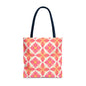 Pink Floral Geometric Tote Bag — All-Over Print Reusable Shopper