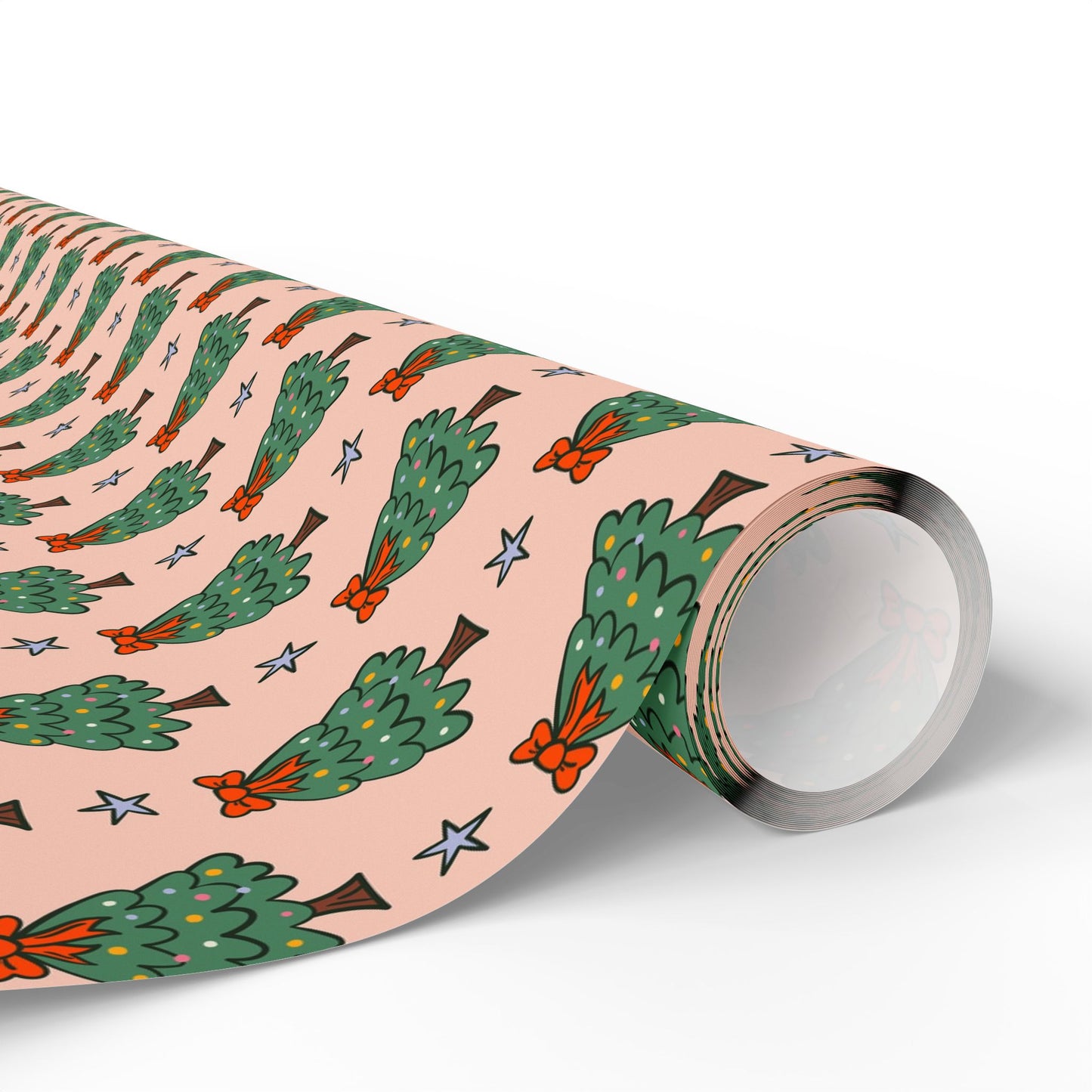 Christmas Tree Pattern Wrapping Paper Roll — Festive Gift Wrap for Holidays & Parties