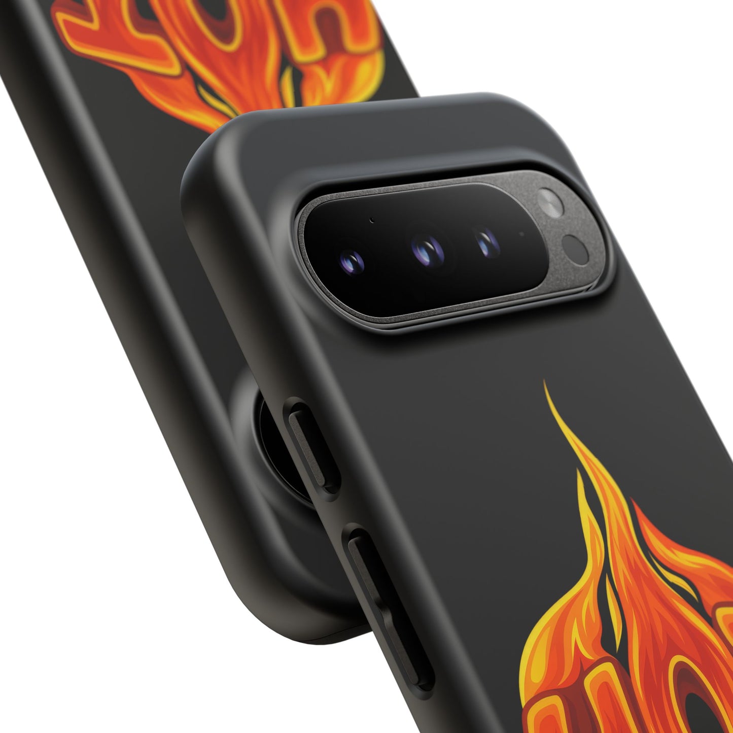 Stylish Phone Case, Hot Flames Design, Gift for Teens, Trendy Accessory, Protective Cover, Unique Phone Case