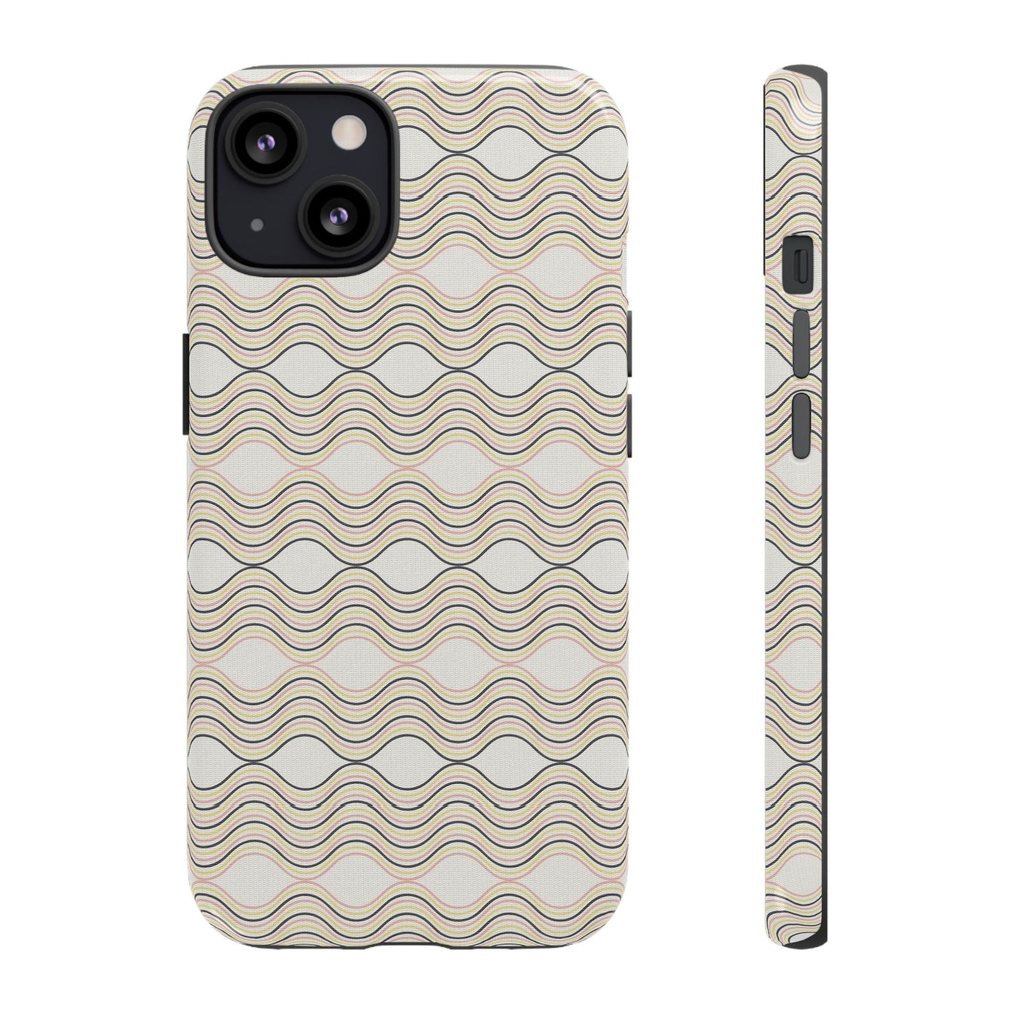 Stylish Phone Case for Tough Protection, Wavy Design, Chic Accessory, Gift for Her, Trendy Tech, Holiday Gift Idea