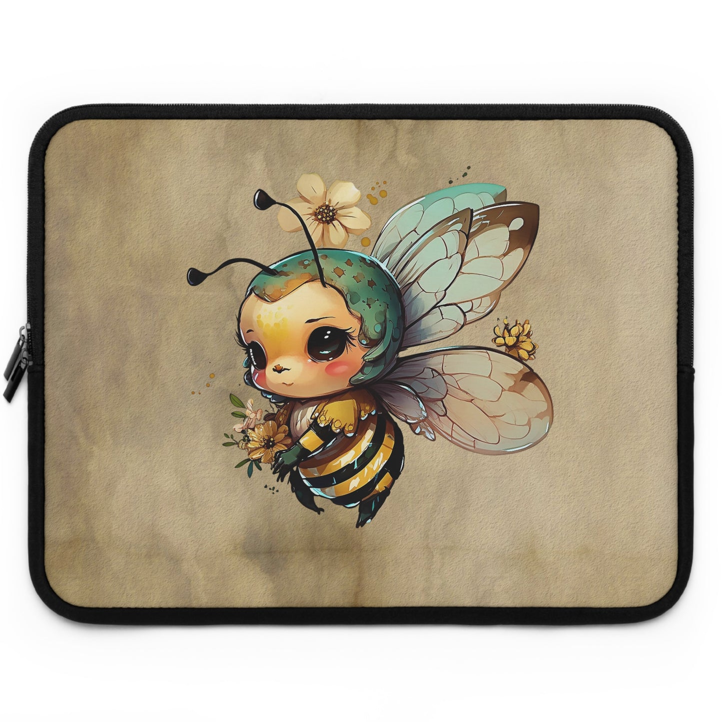 Cute Bee Laptop Sleeve, Laptop Case for Students, Creative Gadget Cover, Unique Gift for Nature Lovers, Floral Tech Accessory