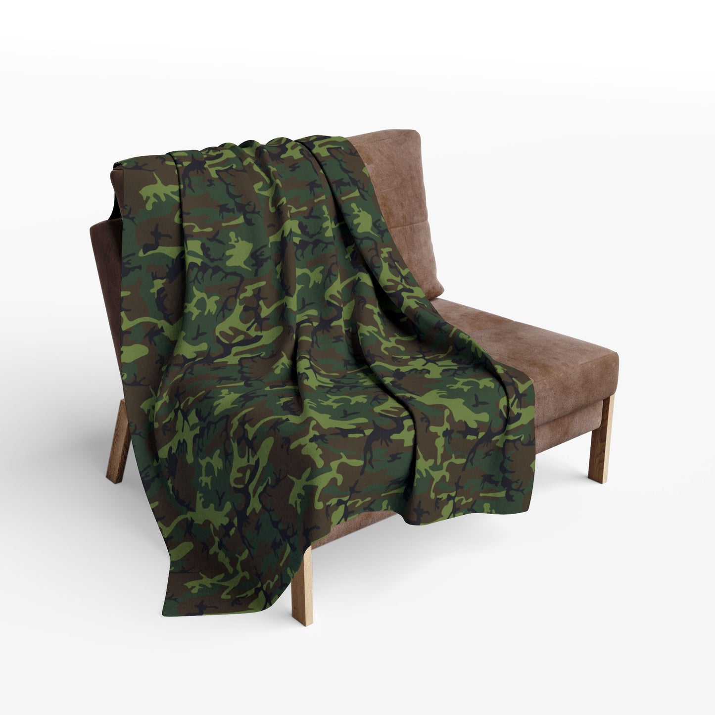Camouflage Fleece Blanket for Cozy Comfort, Camping, Outdoor Adventures, Gift for Him, Home Decor, Military Style