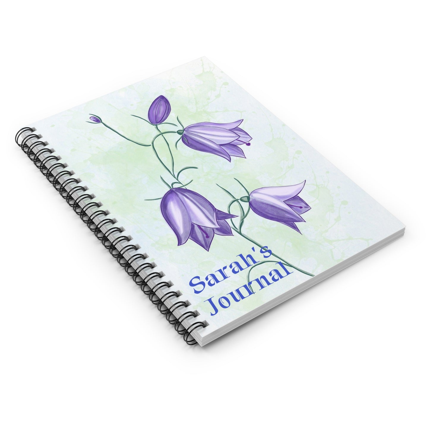 Floral Spiral Notebook - Personal Journal for Writing, Gift for Her, Student Planner, Daily Journal, Customizable Notebook