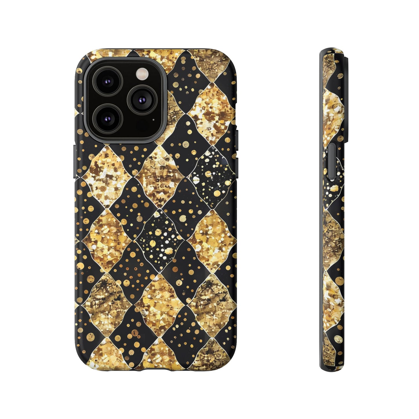 Elegant Gold & Black Phone Case for Tough Protection