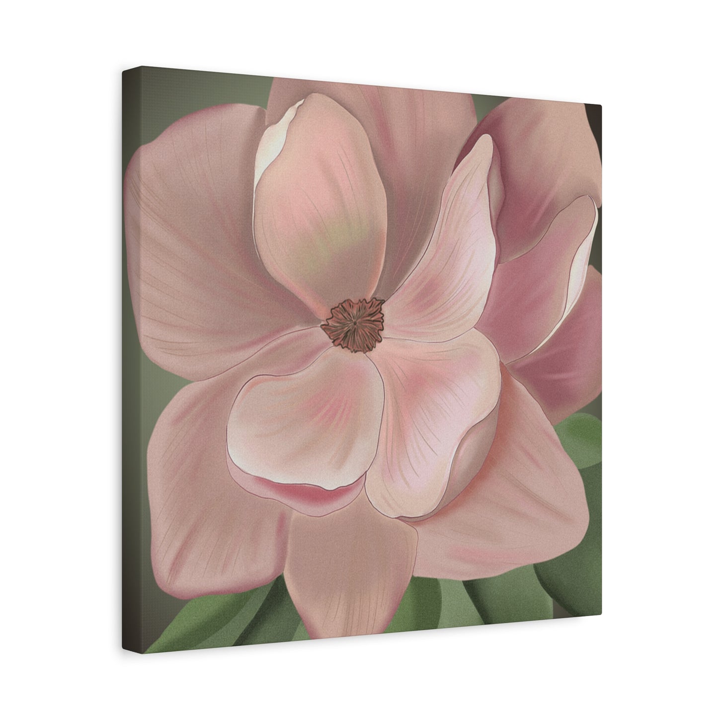 Matte Canvas, Stretched, 1.25" Pink Flowers