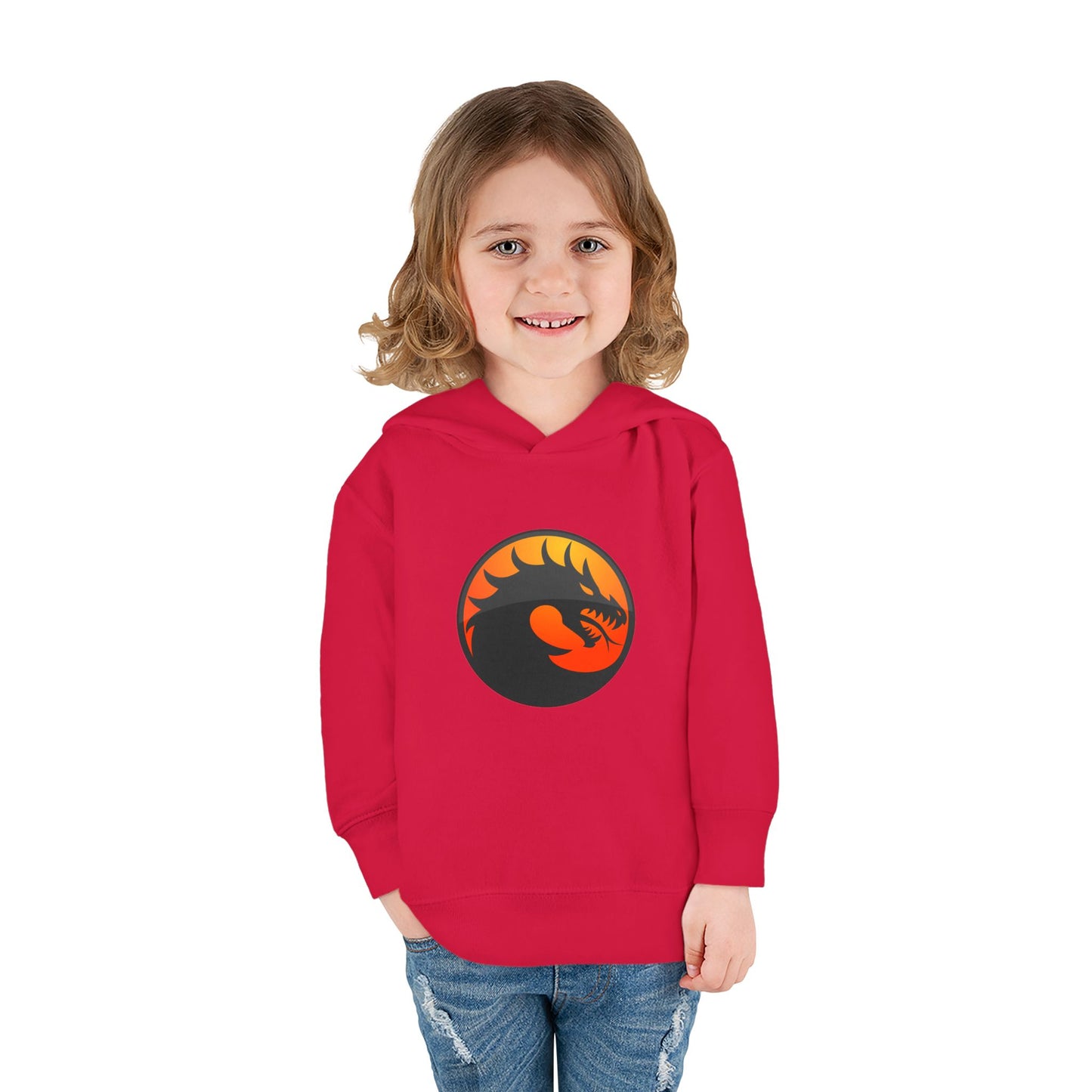 Toddler Fleece Hoodie with Dragon Design, Cozy Kids Pullover, Perfect for Playtime, Birthday Gift, Halloween Costume, Dragon Lover Apparel