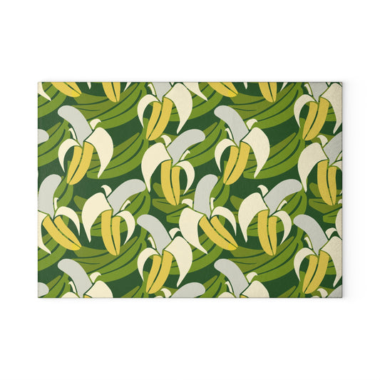 Banana Leaf Glass Cutting Board - Kitchen Decor, Culinary Gift, Fun Cooking Accessory, Unique Gift Idea, Eco-Friendly Kitchenware