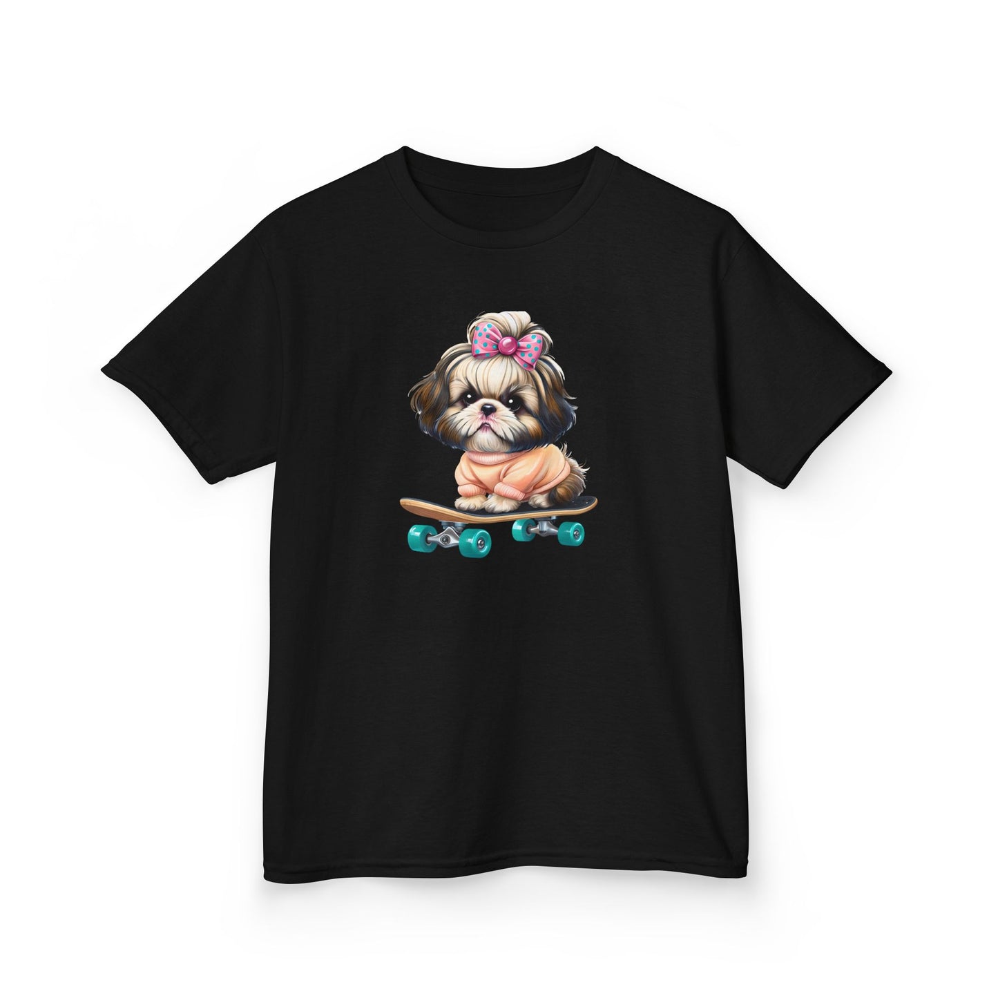 Cute Puppy Skateboard Kids Tee