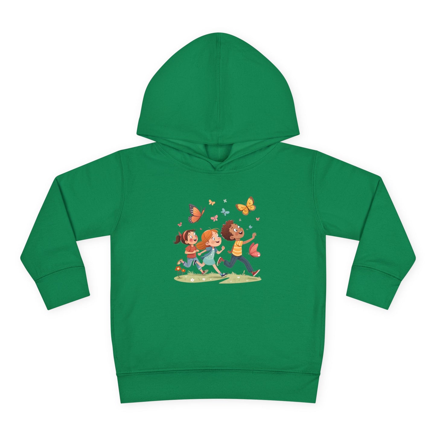 Butterfly Adventure Toddler Pullover Hoodie | Cute Kids Apparel, Fleece Hoodie, Toddler Gift, Outdoor Playwear, Spring Fashion