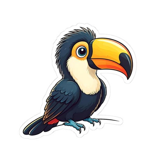 Colorful Toucan Kiss-Cut Stickers, Tropical Bird Stickers, Laptop Decor, Journal Stickers, Fun Gift for Nature Lovers