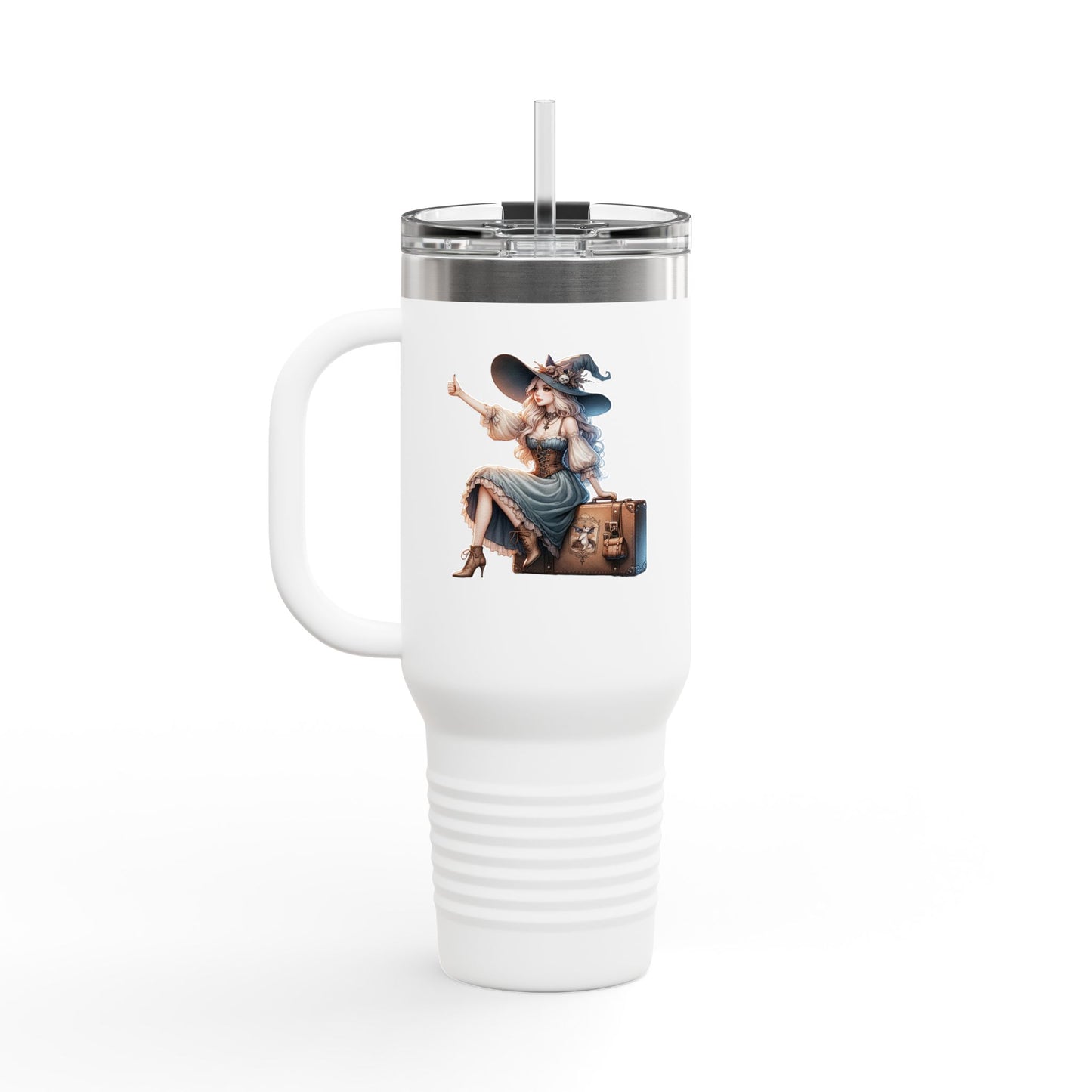 Stylish Insulated Travel Mug, 40oz: Perfect for Coffee Lovers, On-the-Go Drinks, Eco-Friendly, Gift for Her, Unique Travel Accessory