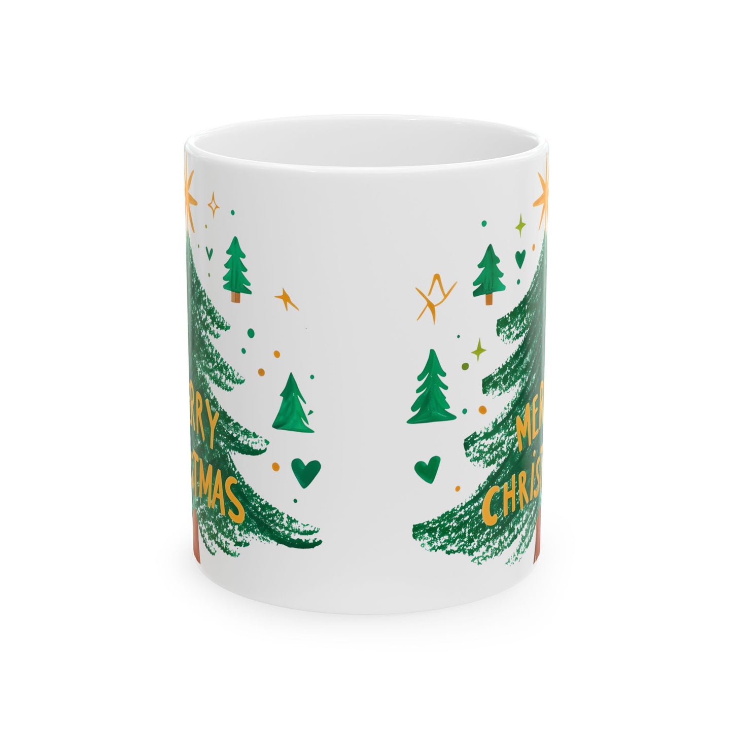 Festive Christmas Ceramic Mug | Holiday Coffee Cup, Hand-painted Design, Gift for Him, Her, Family, Friends, Winter Wonderland