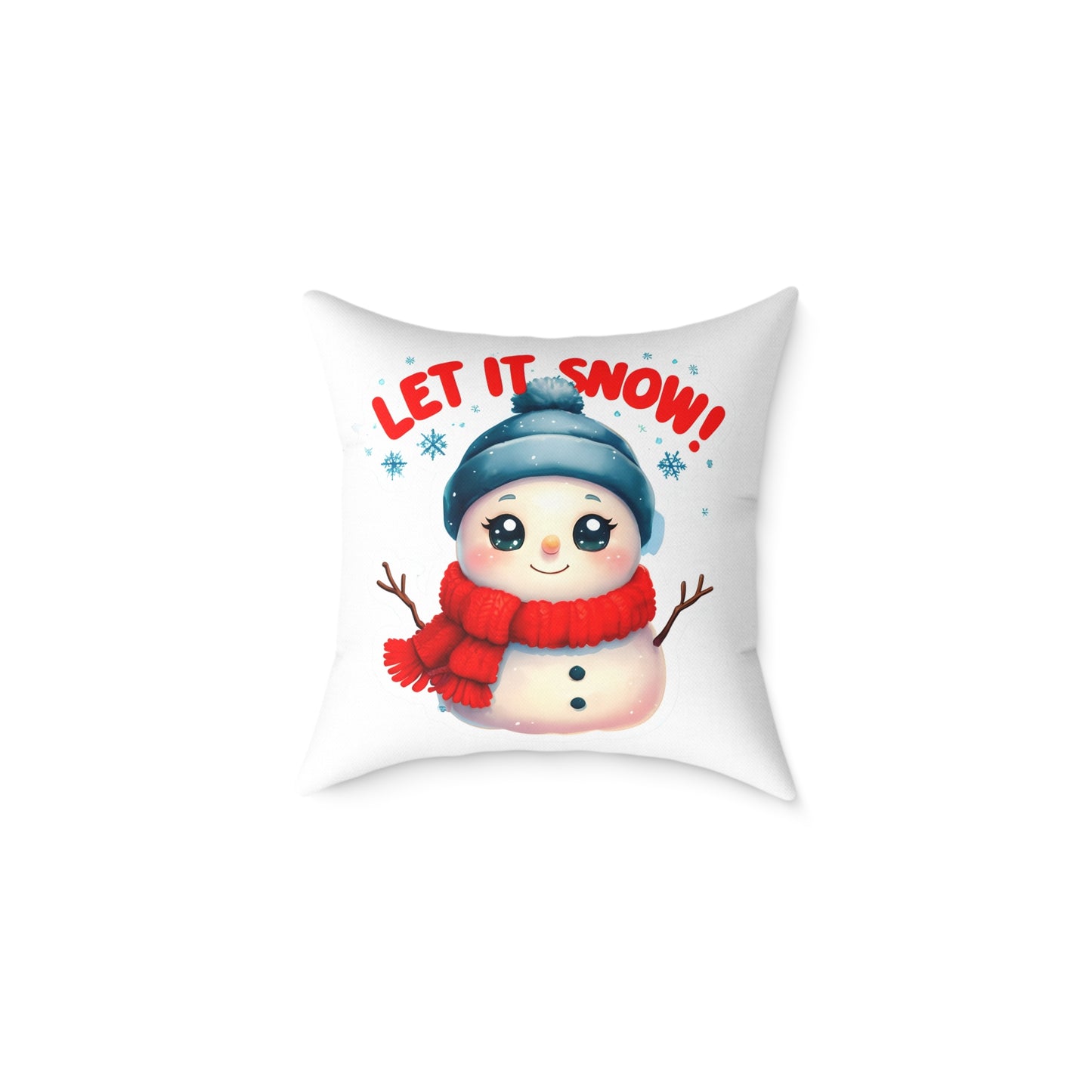 Let It Snow Snowman Pillow