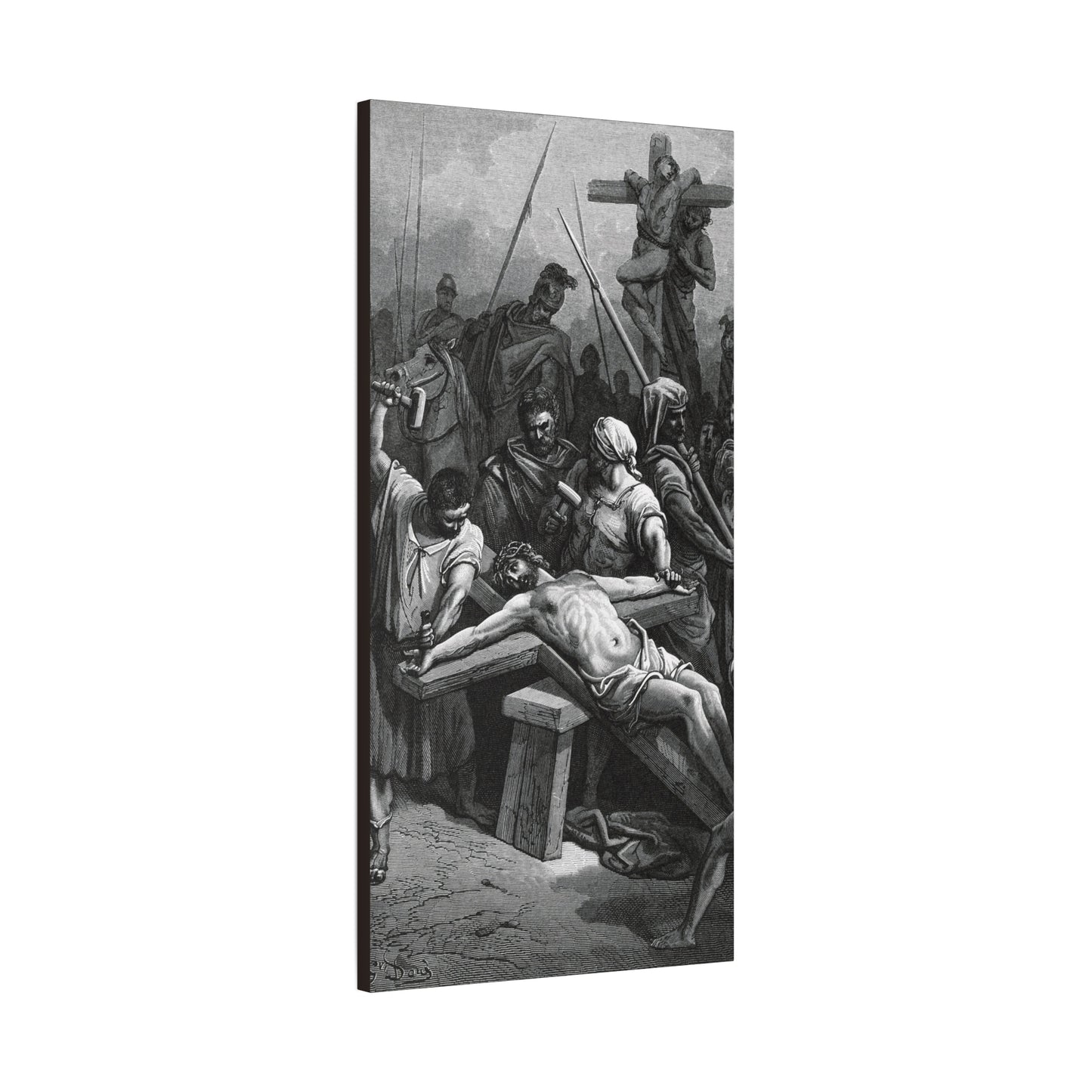 Crucifixion Art Matte Canvas Print – Stretched Religious Wall Decor