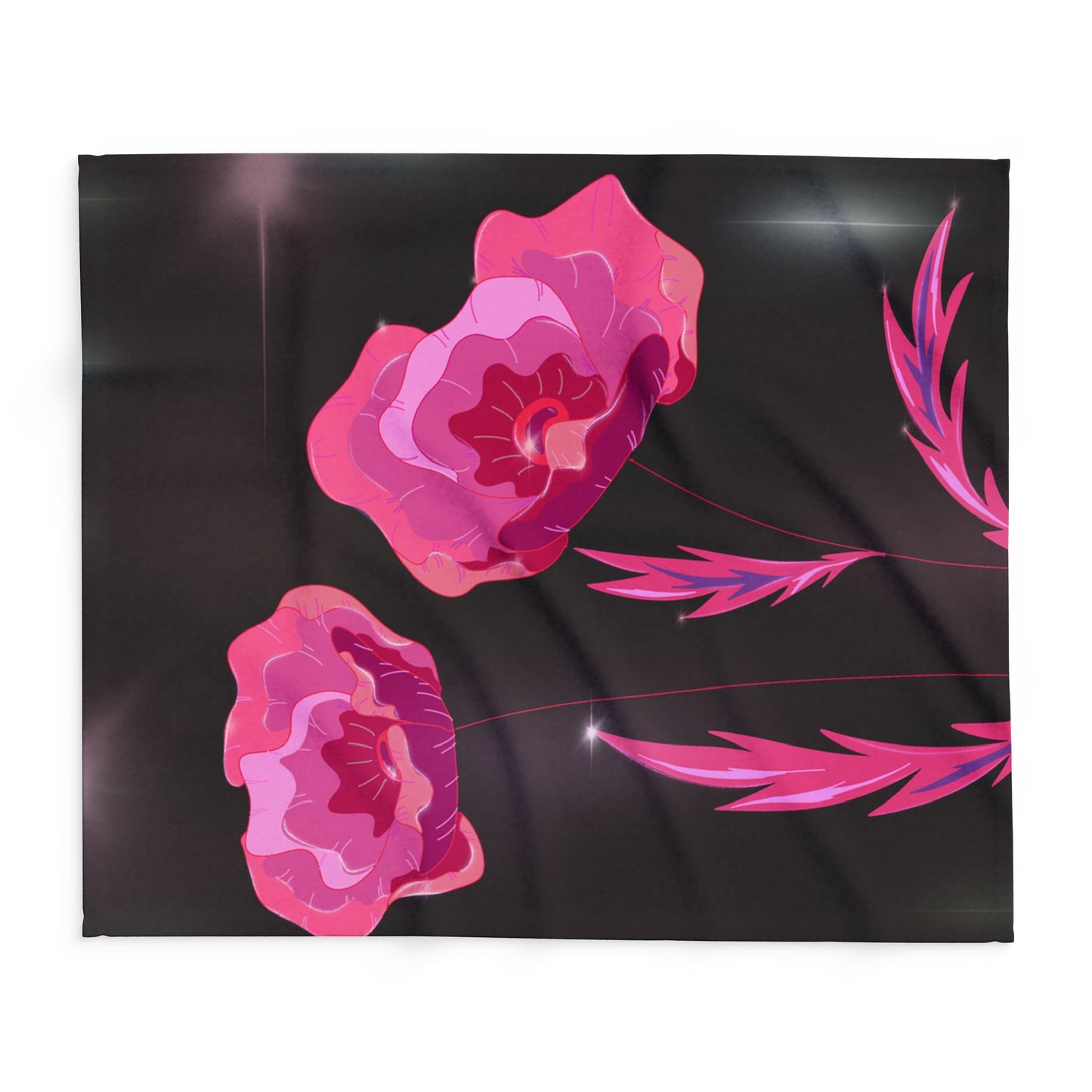 Vibrant Floral Arctic Fleece Blanket - Cozy Gift, Home Decor, Valentine's Day, Beach Blanket, Throw