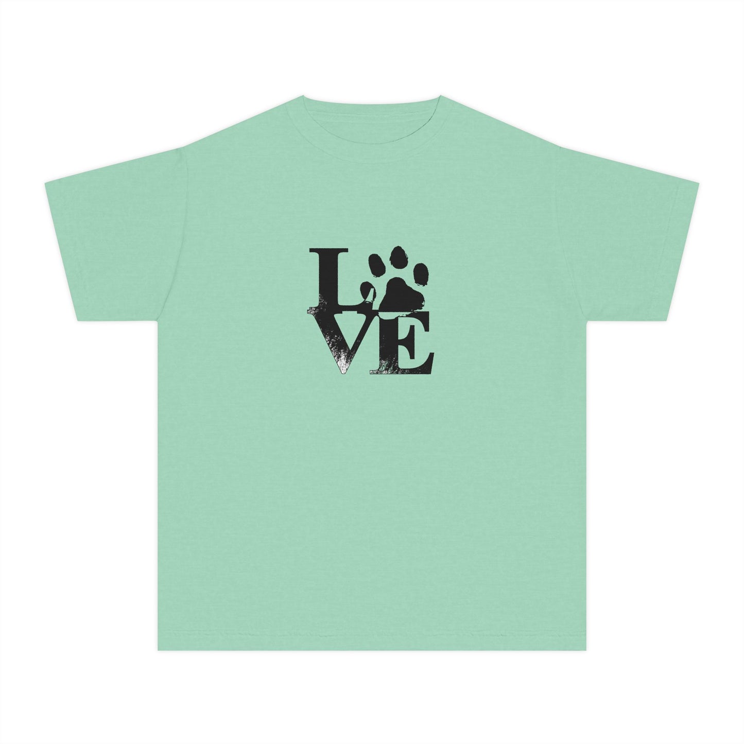 Youth Love Paw Tee - Perfect for Pet Lovers, Gifts for Kids, Animal Lovers, Birthday or Holiday Gift, Cute Casual Wear