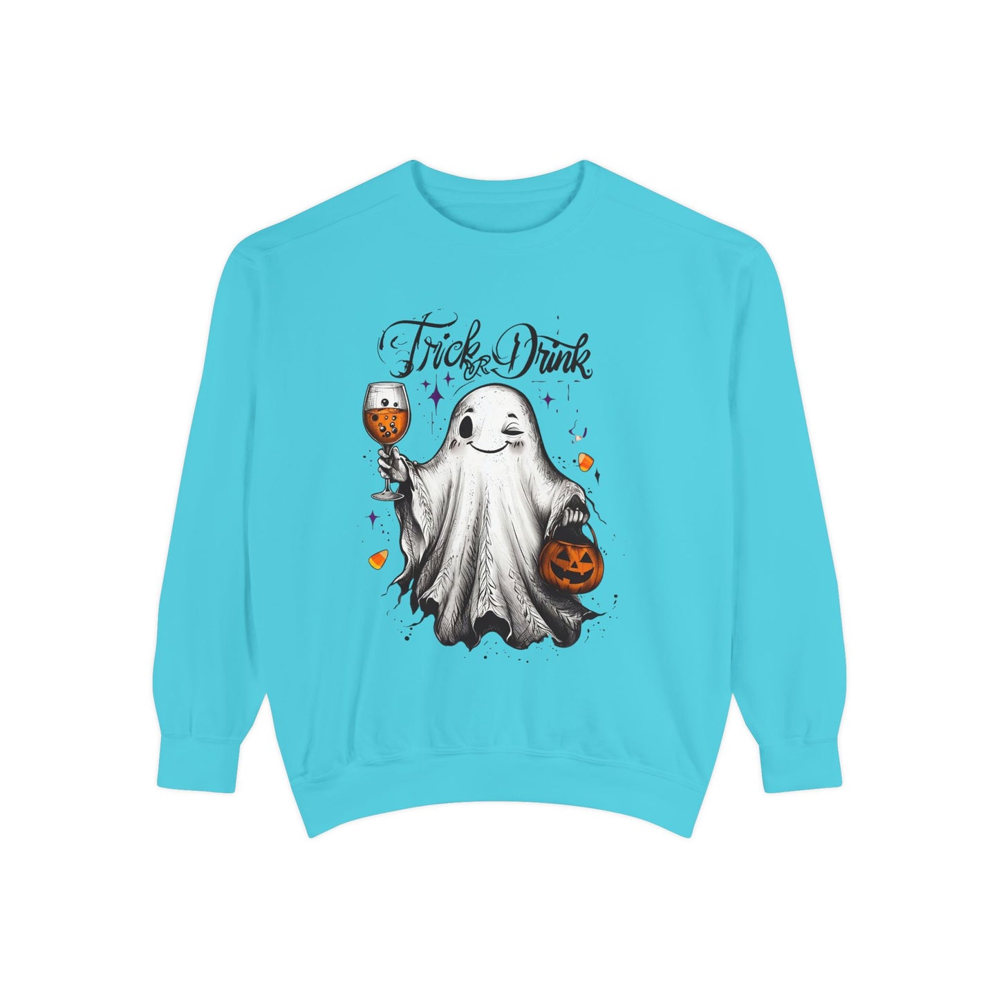 Spooky Ghost Sweatshirt | Trick or Treat Apparel, Halloween Gift, Cozy Unisex Top, Fall Fashion, Casual Wear
