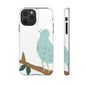 Birdsong Phone Case — Cute Blue Bird on Branch Protective Case