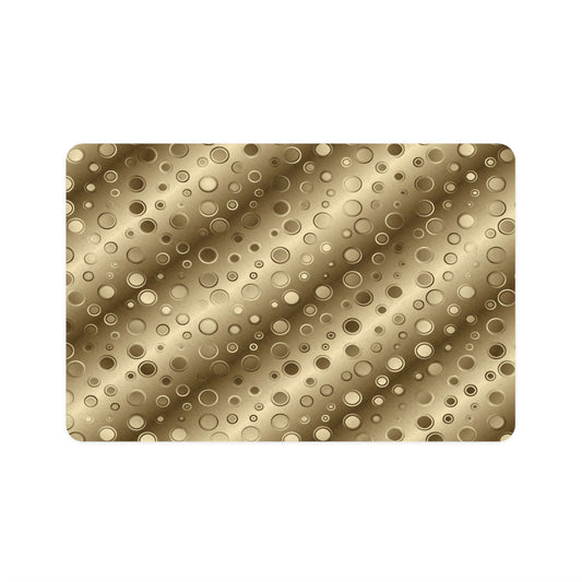 Gold Bubble Pet Food Mat (12x18) — Non‑Slip Decorative Feeding Mat for Cats & Dogs