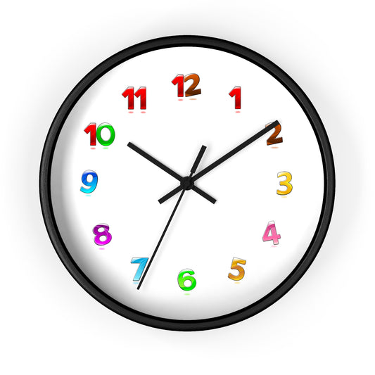 Vibrant Rainbow Wall Clock, Colorful Home Decor, Kid's Room Clock, Fun Office Decor, Unique Gift for Birthdays, Playful Wall Accent