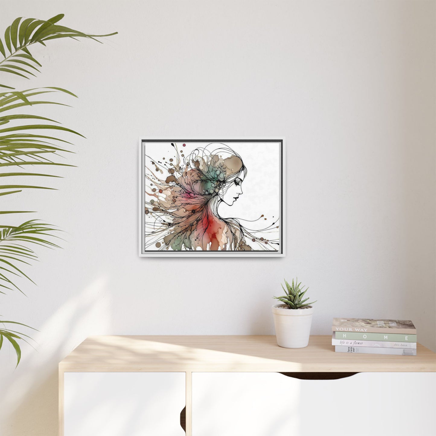 Matte Canvas, Framed (Multi-color) - Girl Whispers