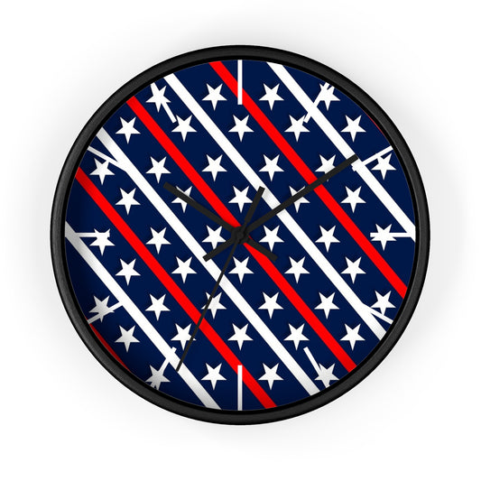 Wall Clock Red white and blue