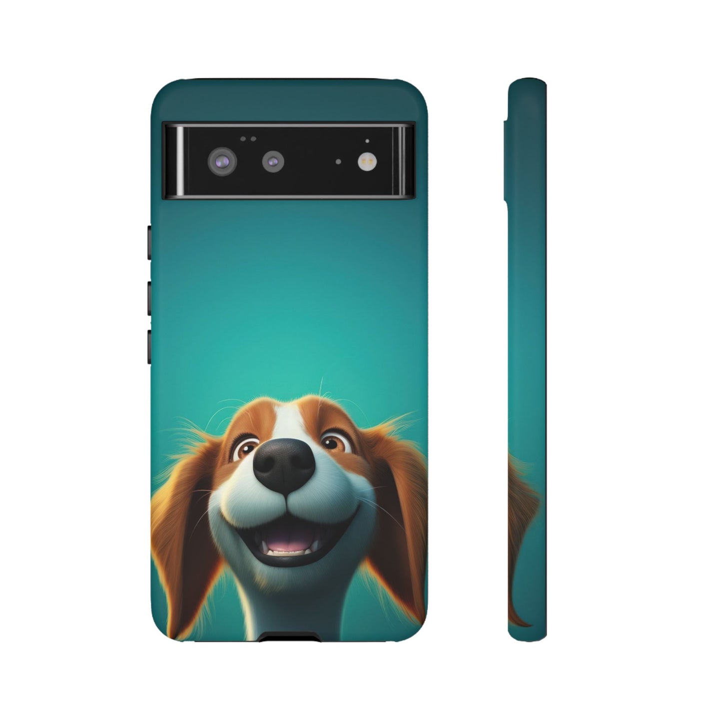 Happy Dog Phone Case — Cute Cartoon Puppy Protective Phone Cover