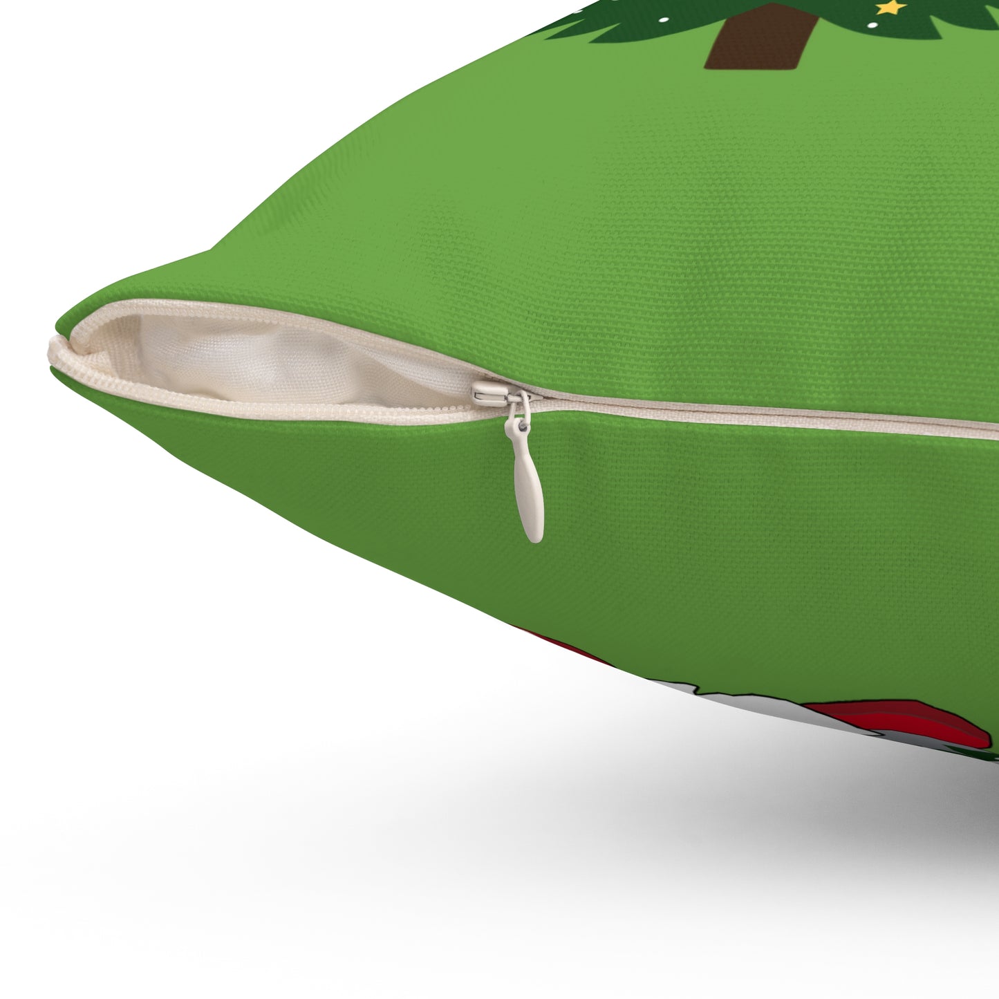 Christmas Gnome Pillow with Decorated Tree - Festive Holiday Throw Pillow