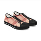 Pink Abstract Wave Low Top Sneakers — Women's Casual Canvas Shoes