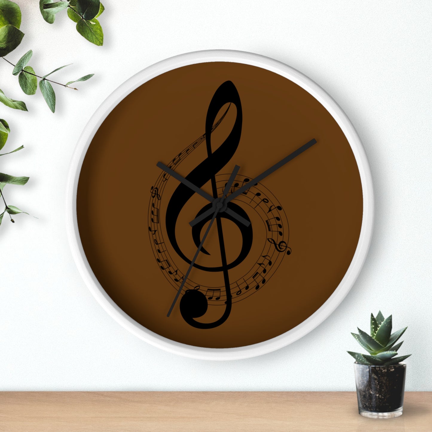 Musical Notes Wall Clock, Unique Home Decor for Musicians