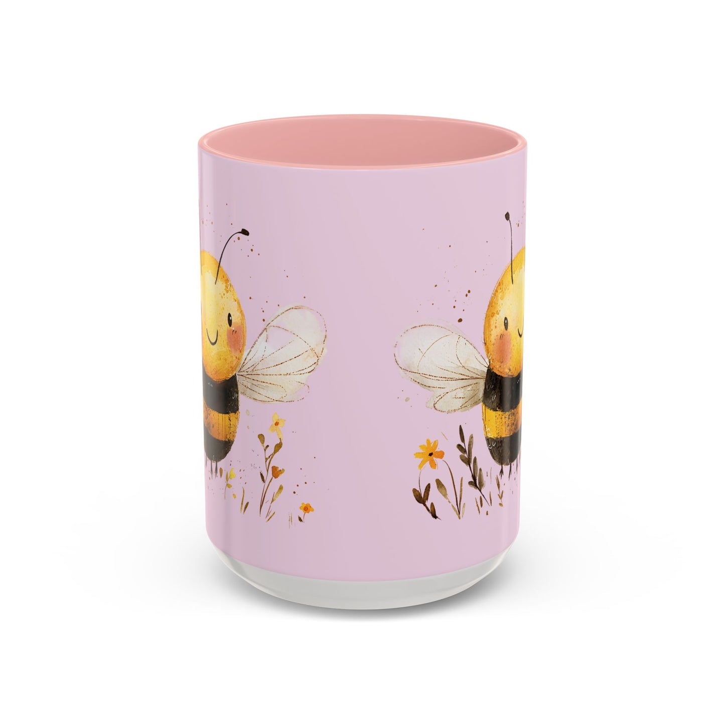 Cute Bee Accent Coffee Mug for Nature Lovers, Fun Bee Design, Gift for Friends, Bee Themed Kitchenware, Bee Lover's Mug