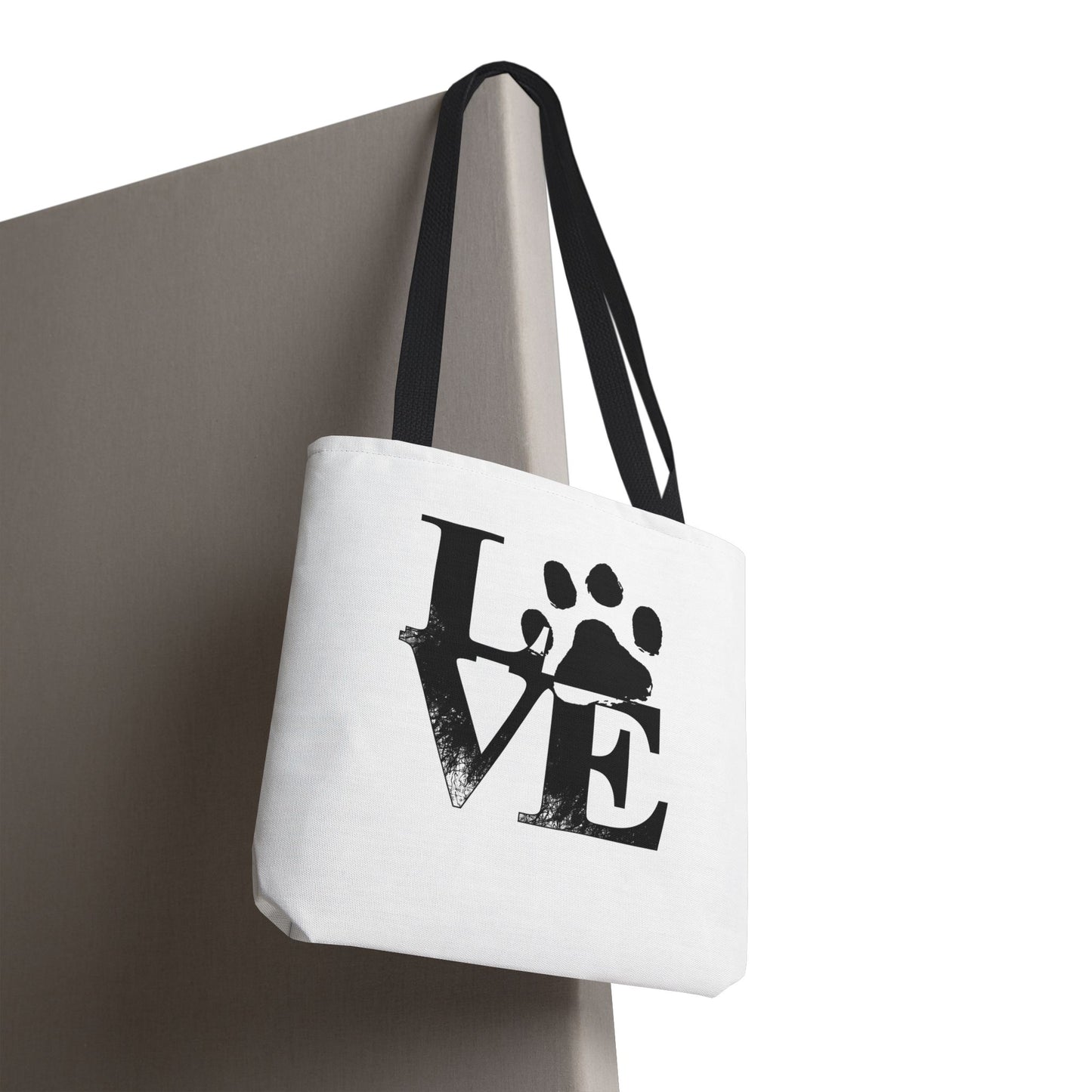 Love Paw Print Tote Bag, Pet Lover's Gift, Eco-Friendly Shopping Bag, Animal Rescue Fundraiser, Personalized Pet Tote