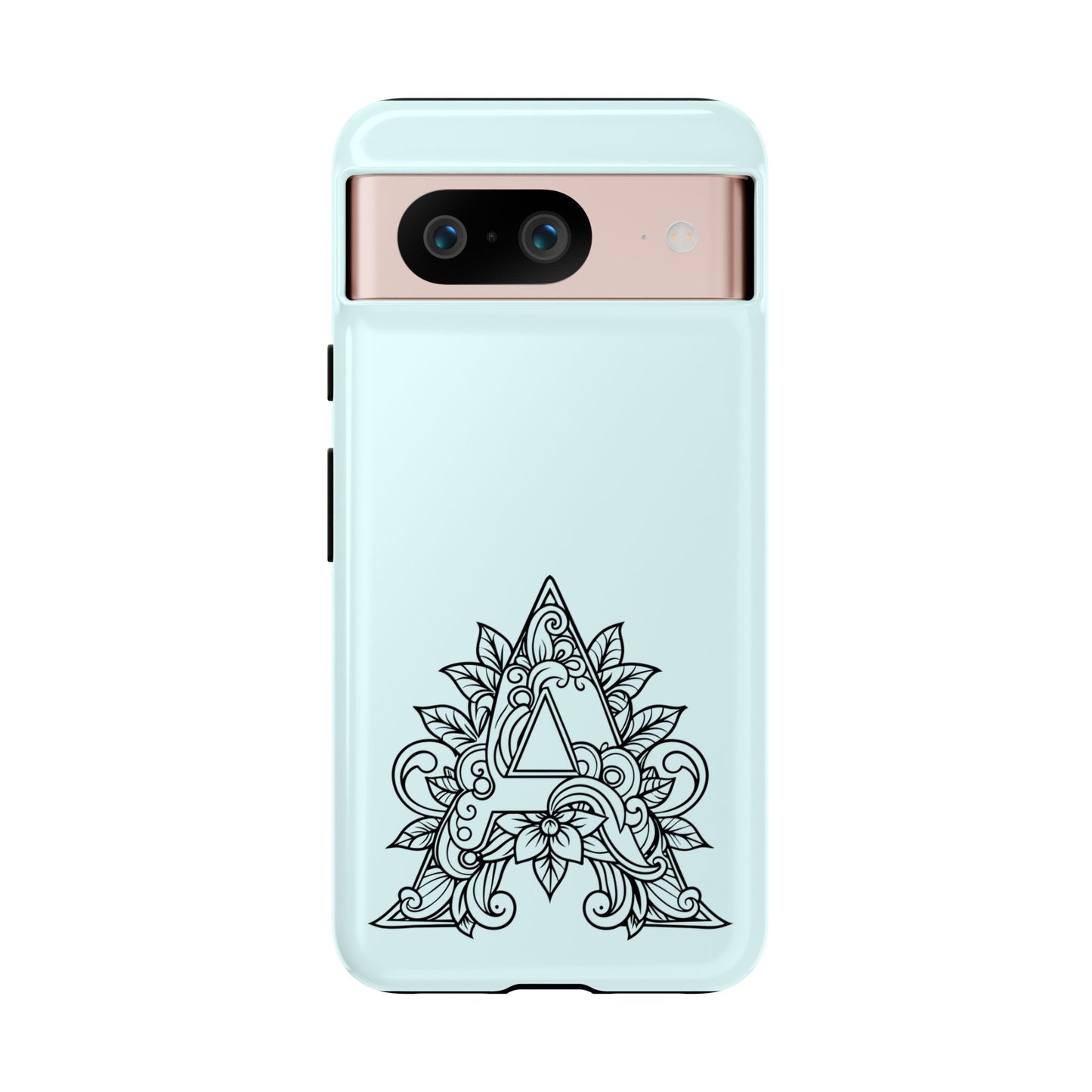 Personalized Tough Phone Case, Floral Monogram Cell Phone Cover, Custom Protective Case, Unique Gift, Birthday, Graduation