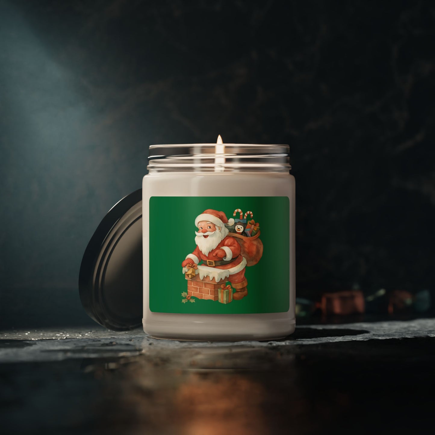 Christmas Santa Scented Candle, Holiday Candle Gift, Cozy Winter Candle, Seasonal Decor, Perfect for Christmas