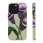 Floral Phone Case - Tough Cases, Purple Flower Design, Cell Phone Accessories, Gift for Her, Nature Lover Essentials