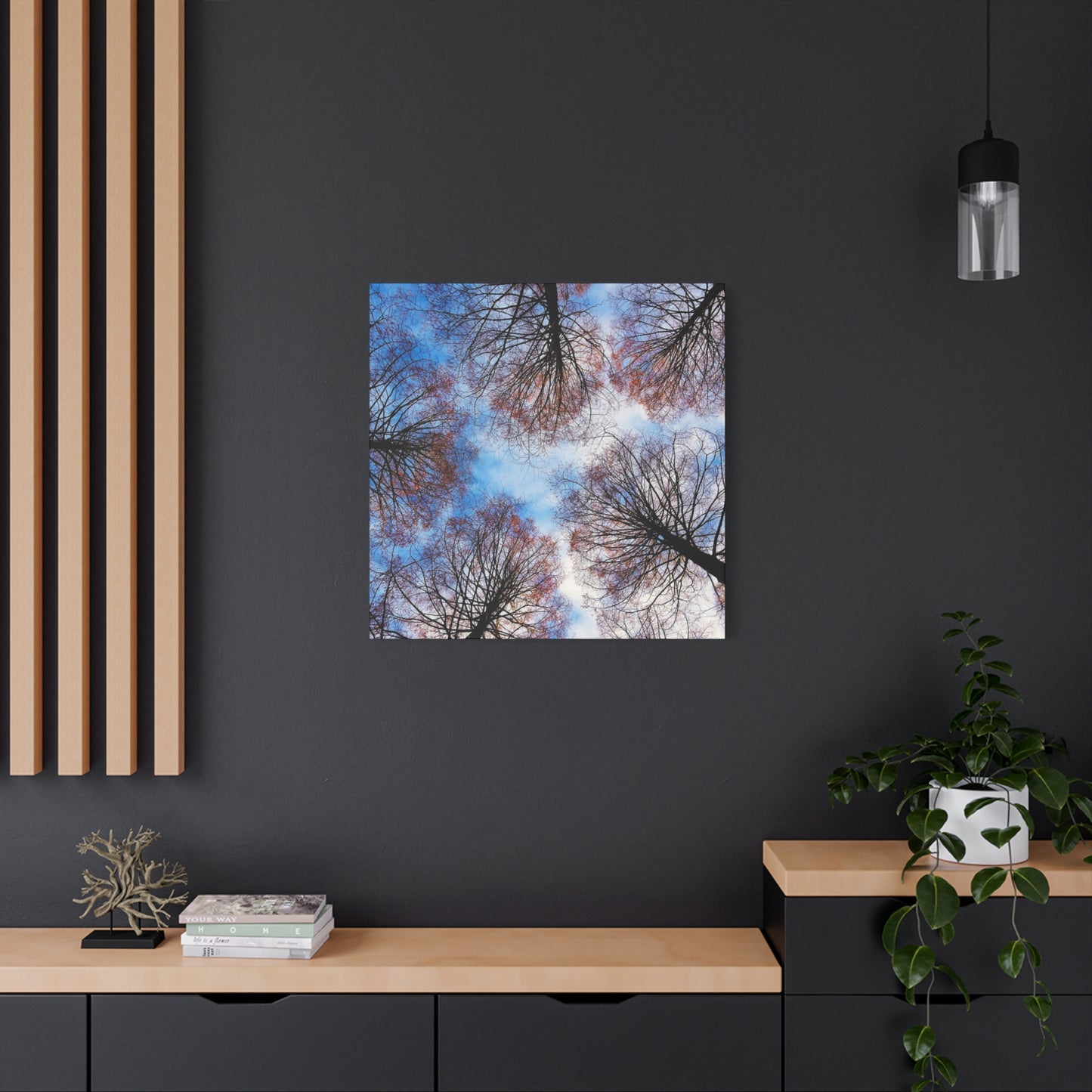 Winter Tree Canopy Matte Canvas Wall Art — Stretched 1.25"