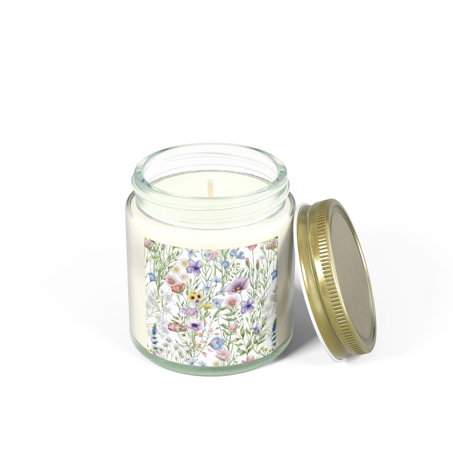 Scented Candles, Coconut Apricot Wax (4oz, 9oz) - Wildflowers