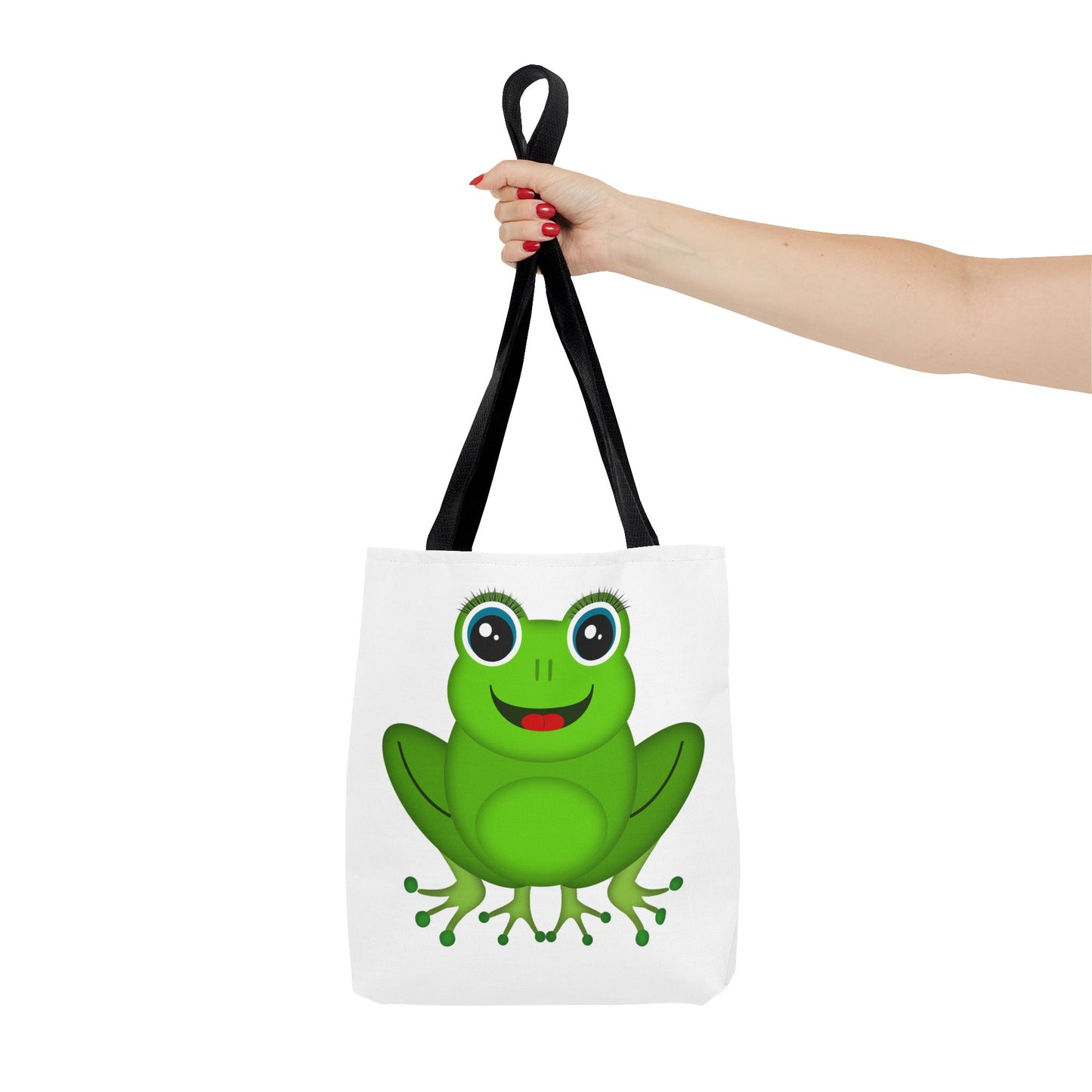 Cute Frog Tote Bag, Eco-Friendly Shopping Bag, Fun Gift for Kids, Frog Lovers, Bag for Nature Outings, Unique Frog Design
