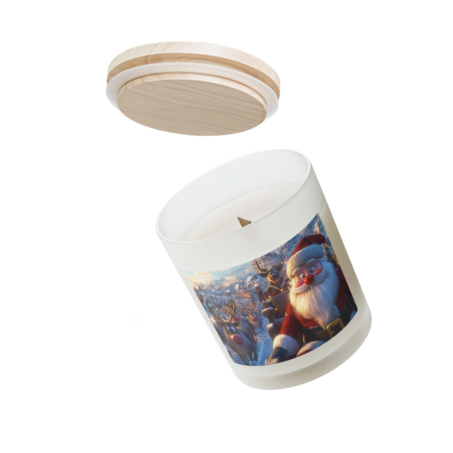 Festive Santa Candle, Christmas Handcrafted Candle, Holiday Decor, Cozy Home Fragrance, Unique Gift for Friends & Family