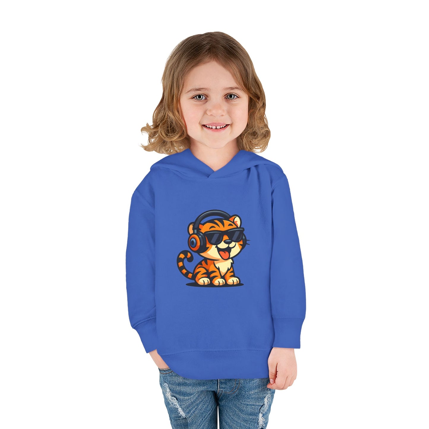 Toddler Cool Cat Fleece Hoodie - Fun Kids Apparel for Playtime, Birthday Gift, Nursery, Casual Wear, Music Lovers