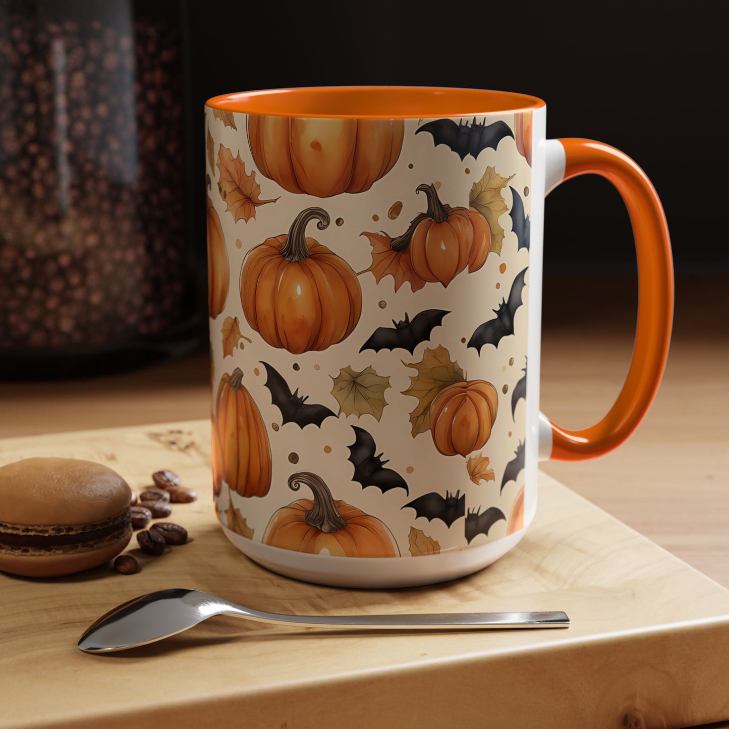 Pumpkin Halloween Coffee Mug, Fall Decor Mugs, Spooky Halloween Gifts, Autumn Drinkware, Seasonal Coffee Cups
