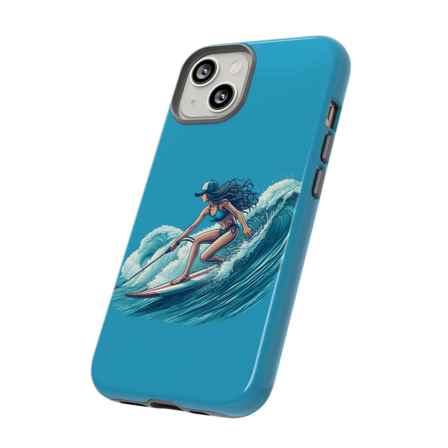 Surfing Phone Case, Coastal Vibes Phone Cover, Tough Cases for Beach Lovers, Ocean Art Phone Accessories, Summer Gift Idea