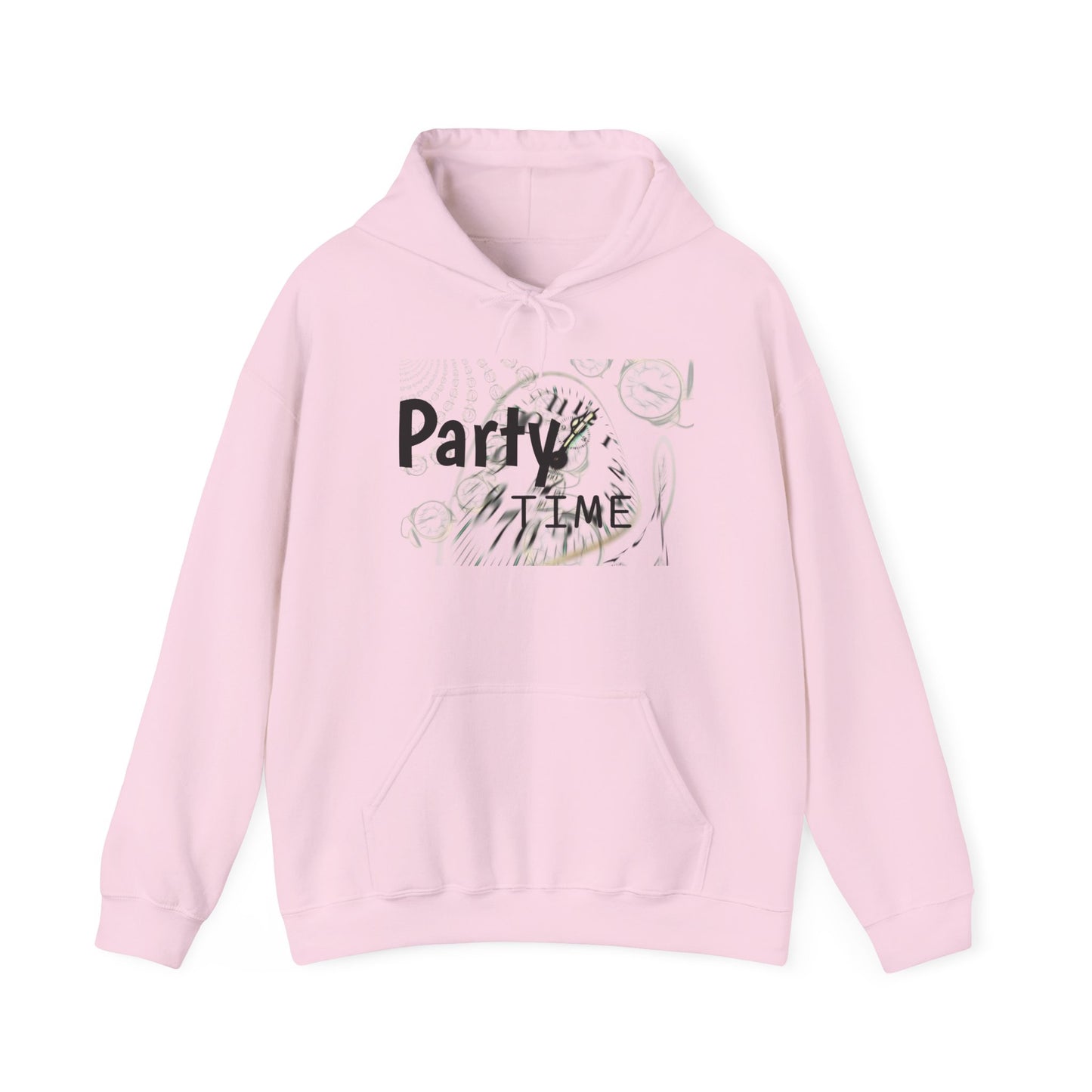 Party Time Unisex Hooded Sweatshirt, Fun Casualwear, Comfortable Gift, Perfect for Celebrations, Party-Outfit Essential