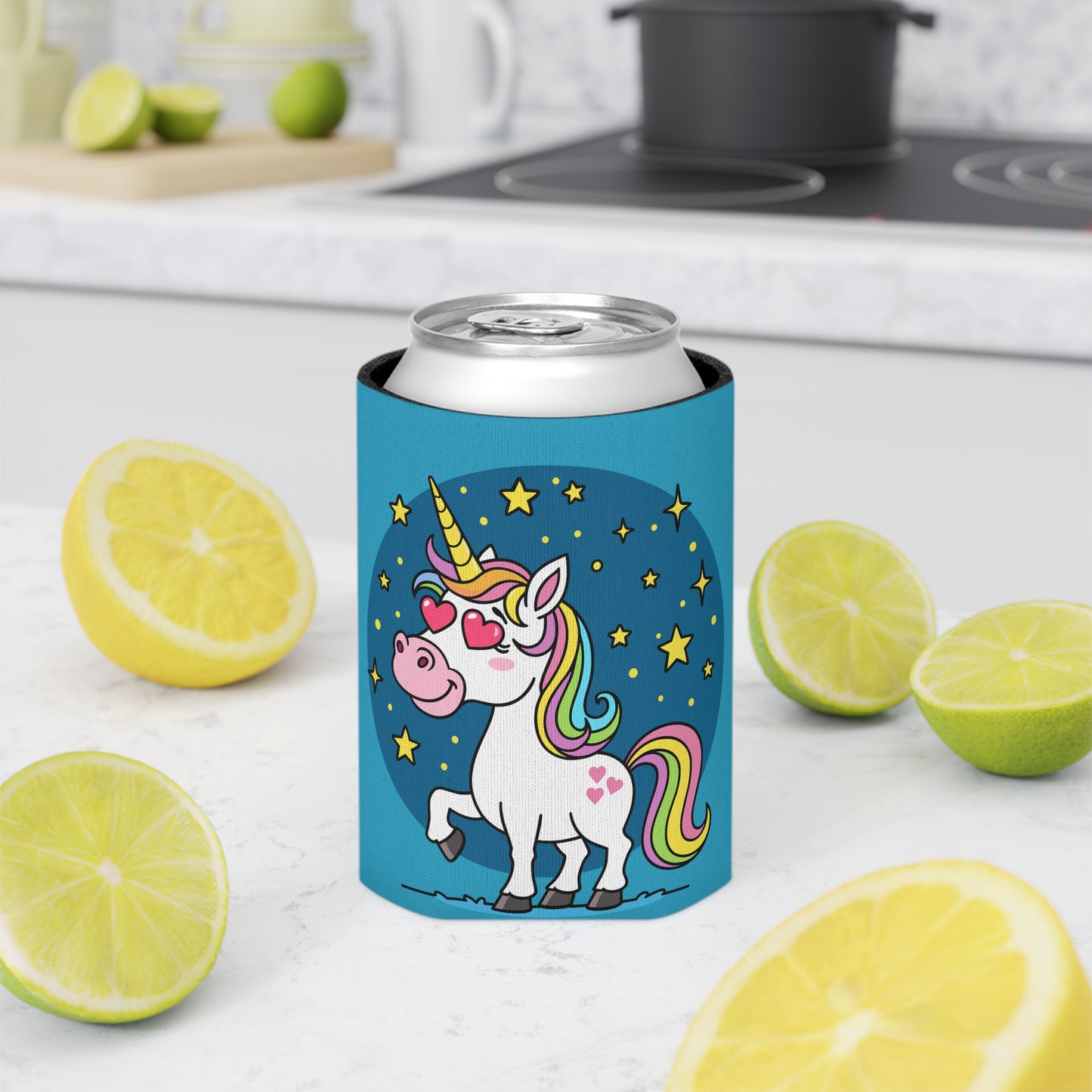 Whimsical Unicorn Can Cooler - Fun Drink Insulator for Parties, Birthdays, Summer BBQs, Magical Celebrations, Gift for Unicorn Lovers